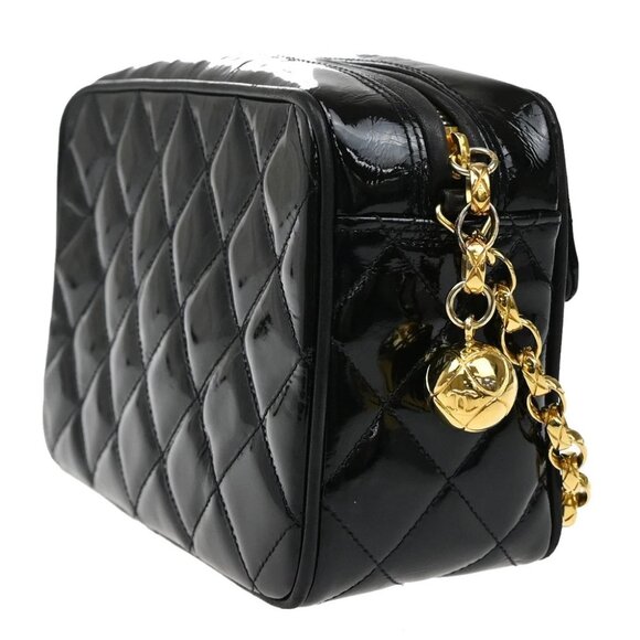 CHANEL CC Matelasse Mini Chain Shoulder Bag Patent Leather BK GHW VTG - Picture 4 of 16